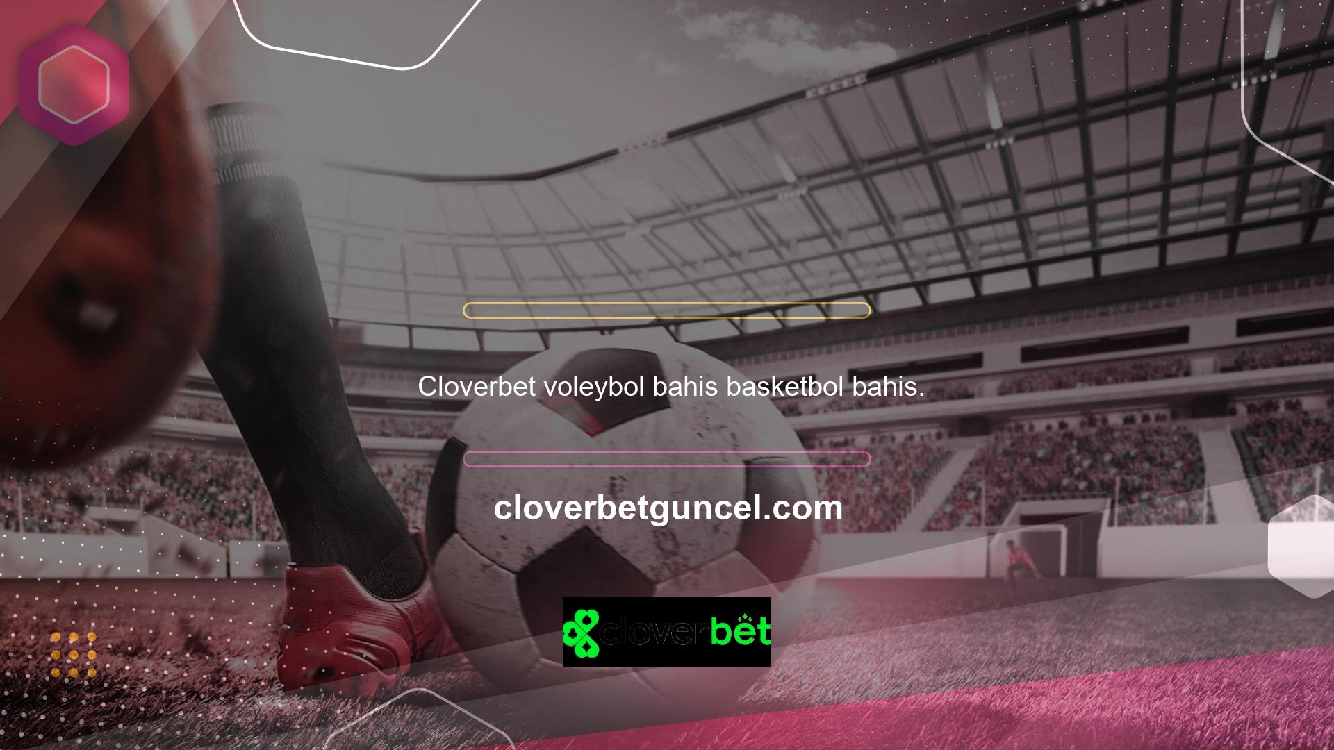 Cloverbet spor bahis sitesi tüm büyük sporlara bahse girmenizi sağlar
